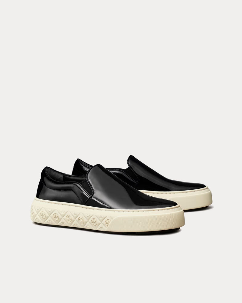 Tory Burch Ladybug Patent Leather Black Slip On Sneakers - 3