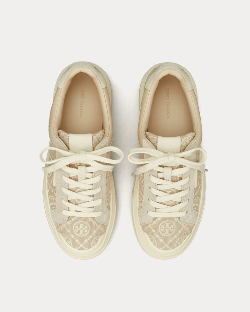 Tory Burch T Monogram Ladybug Birch / New Cream / Calcare Low Top Sneakers - 2