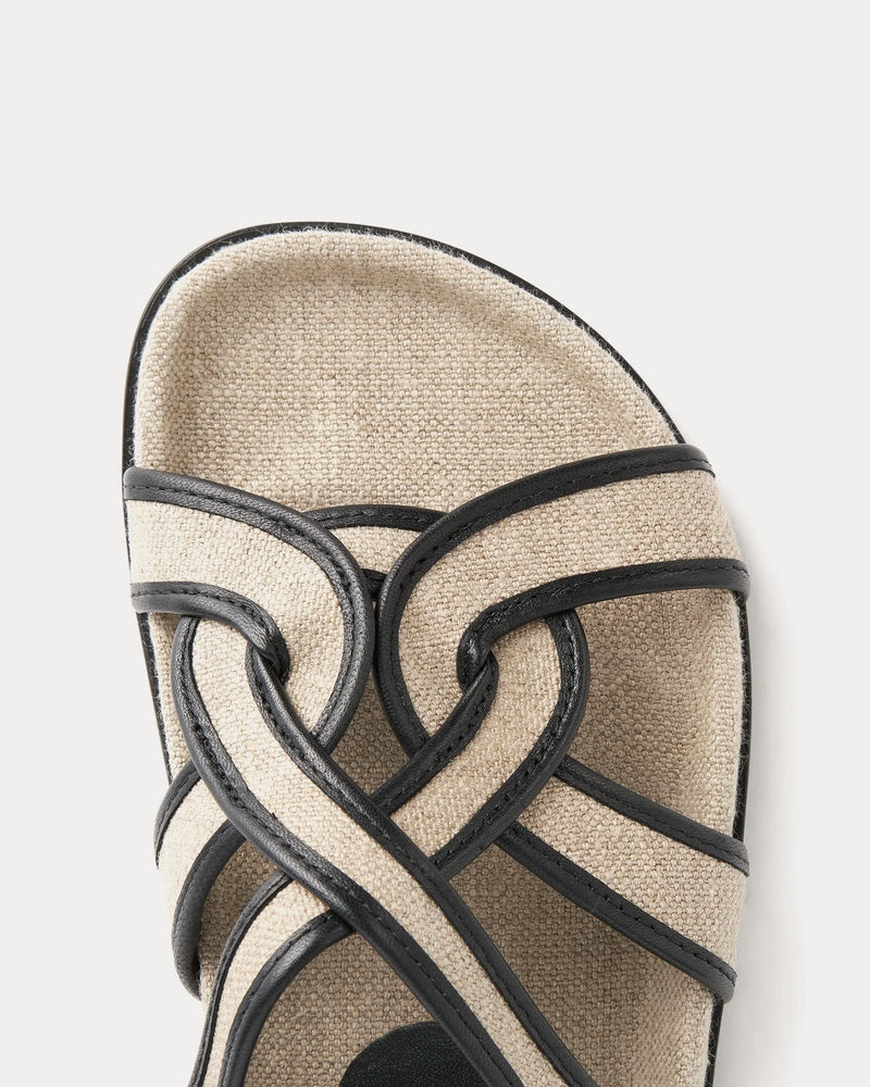 Toteme Chunky Beige / Black Sandals - 3