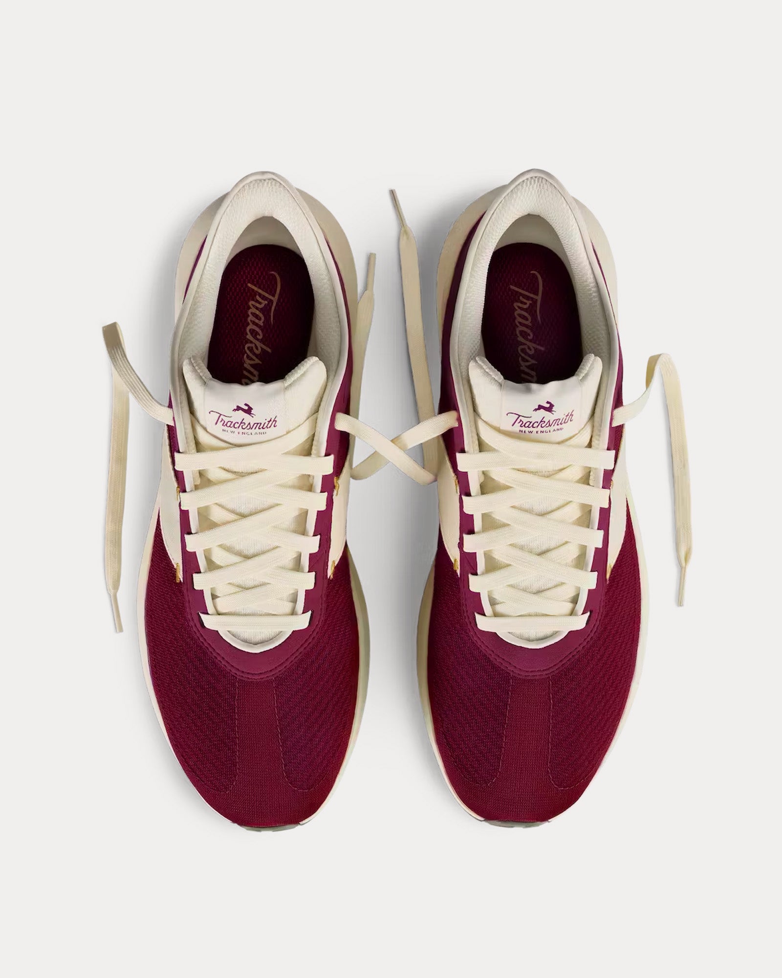 Tracksmith Eliot Runner Wine / Ivory Running Shoes - 2