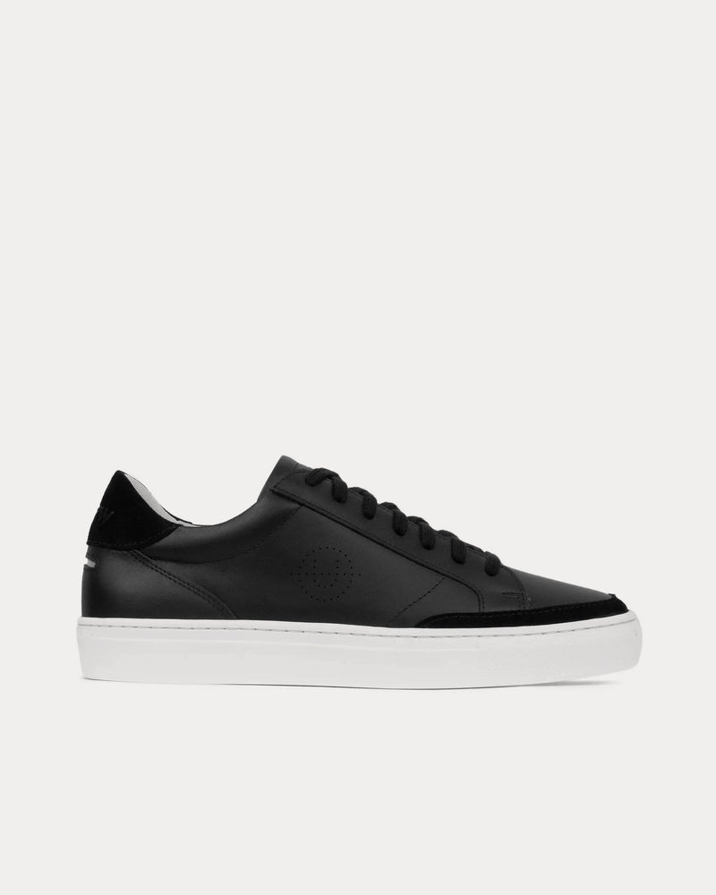 Unseen Footwear Helier Leather & Suede Black / White Low Top Sneakers - 1