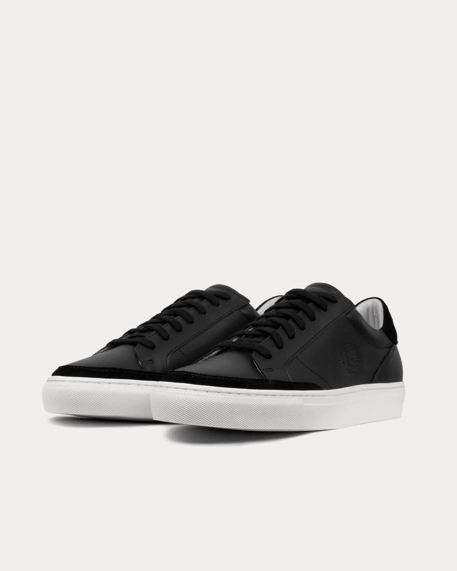 Unseen Footwear Helier Leather & Suede Black / White Low Top Sneakers - 3