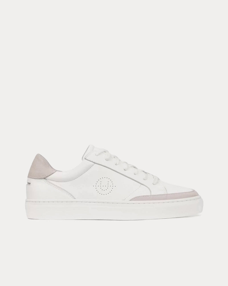 Unseen Footwear Helier Leather & Suede White / Bone Low Top Sneakers - 1