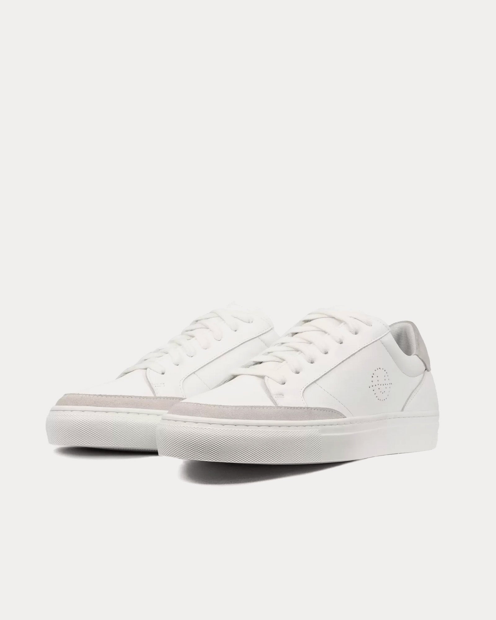 Unseen Footwear Helier Leather & Suede White / Bone Low Top Sneakers - 3