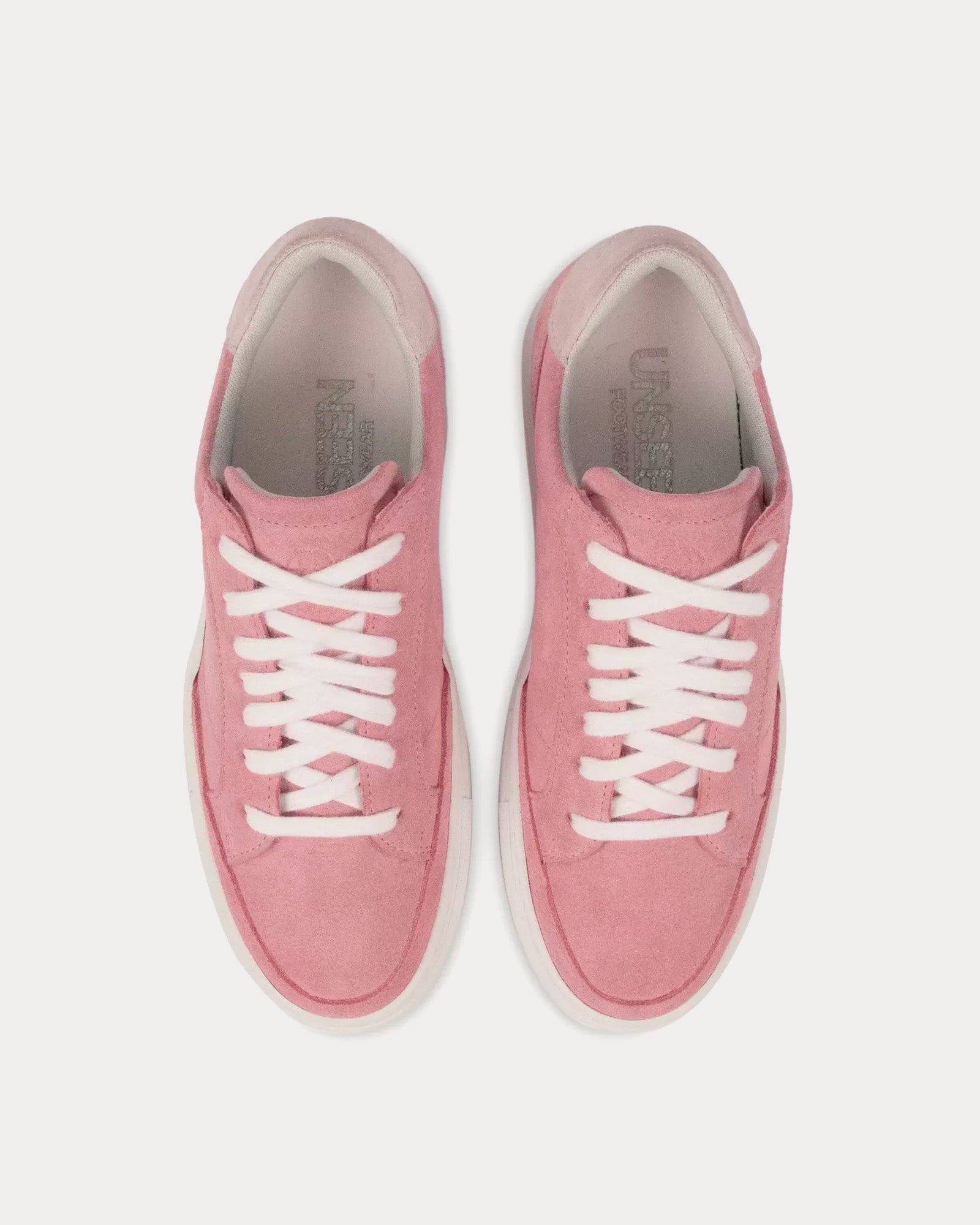 Unseen Footwear - Helier Suede Pink / Bone Low Top Sneakers