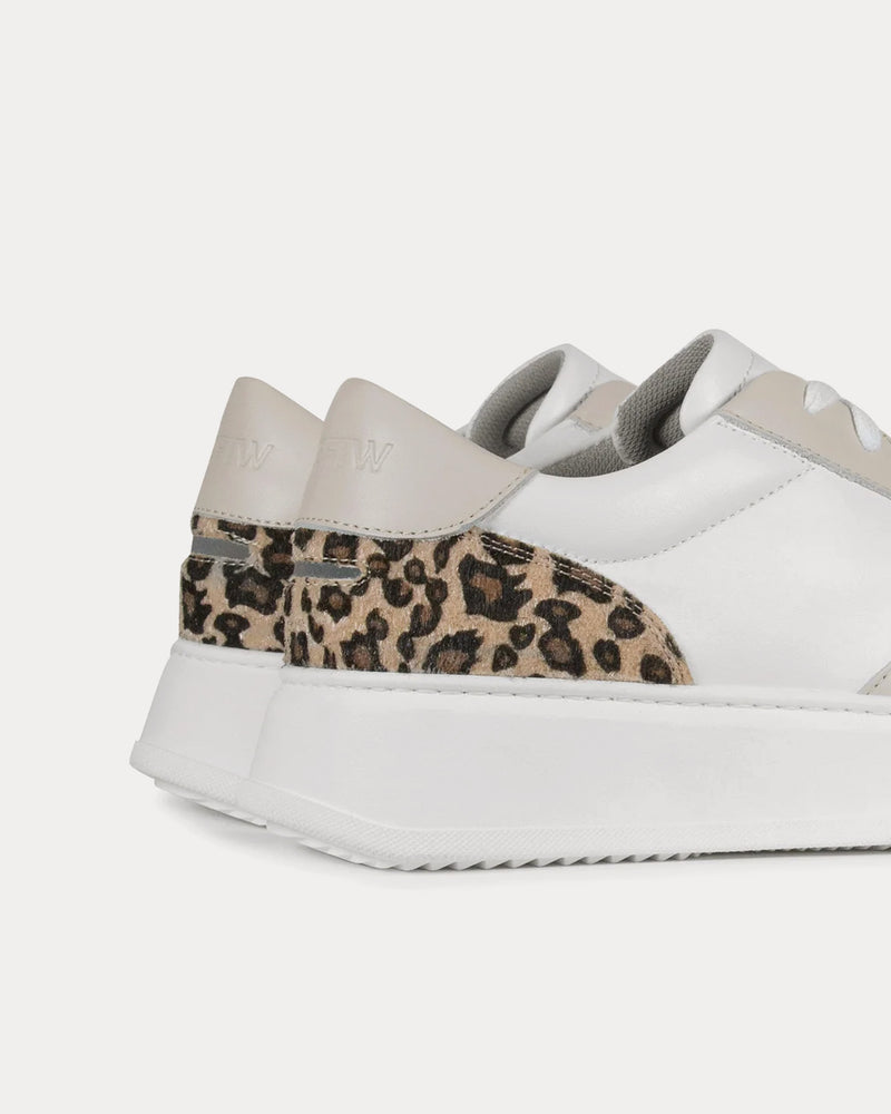 Unseen Footwear Marais Leather & Suede Sand / Leopard Low Top Sneakers - 3