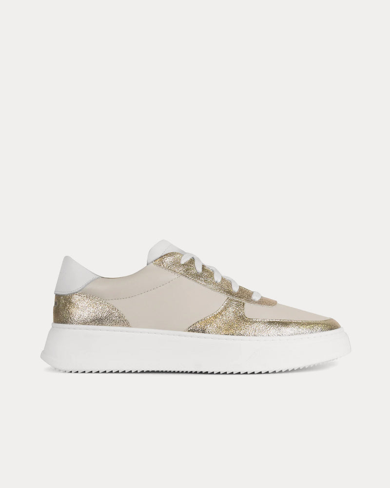 Unseen Footwear Marais Leather Gold / White Low Top Sneakers - 1