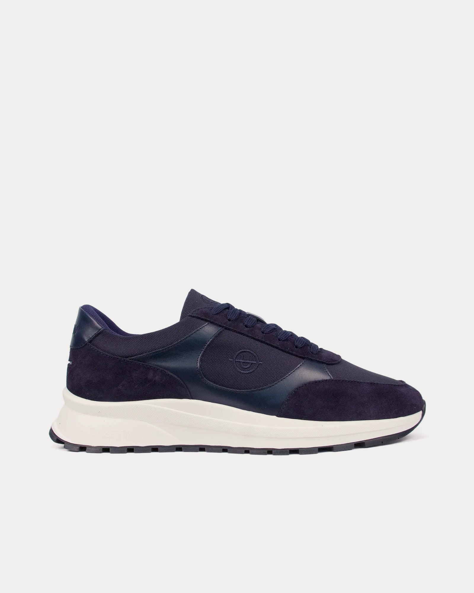 Unseen Footwear Plemont Leather & Suede Navy / White Low Top Sneakers - 1