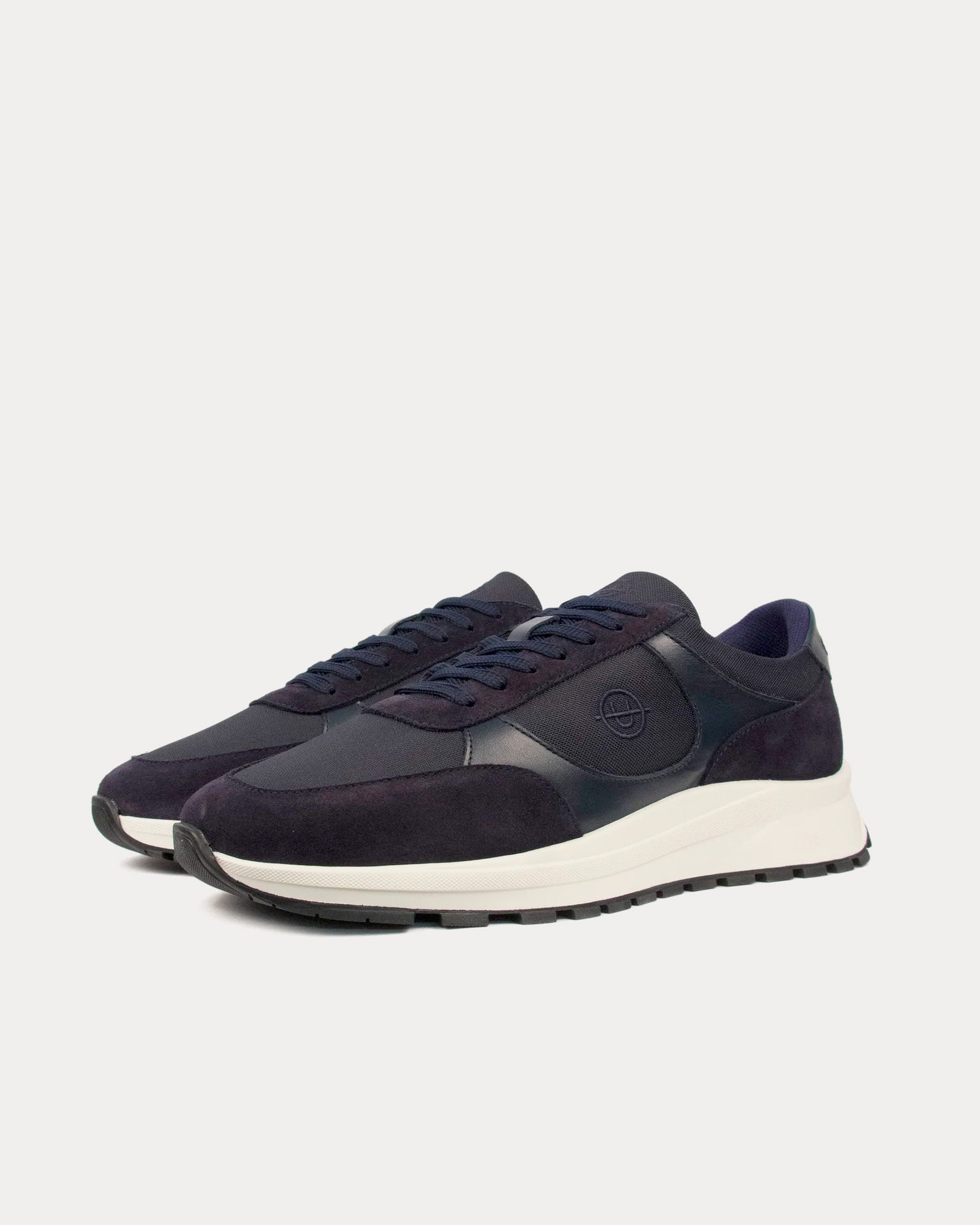 Unseen Footwear Plemont Leather & Suede Navy / White Low Top Sneakers - 3