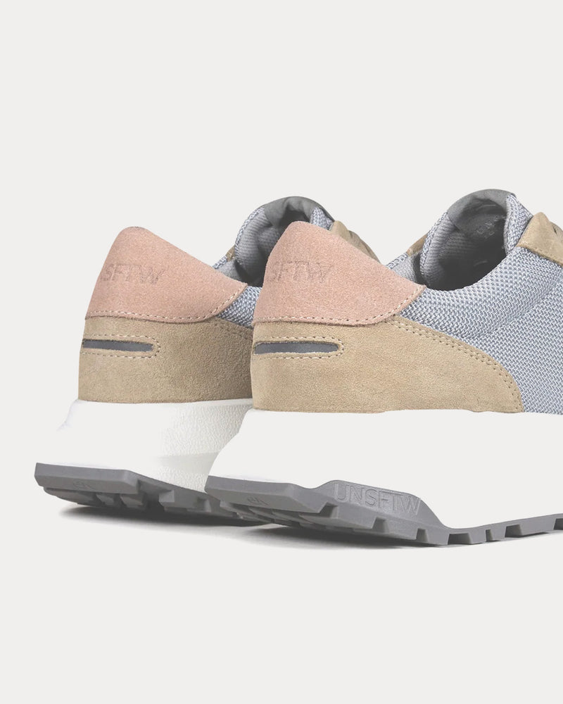 Unseen Footwear Trinity Leather & Suede Sand / Pink Low Top Sneakers - 3