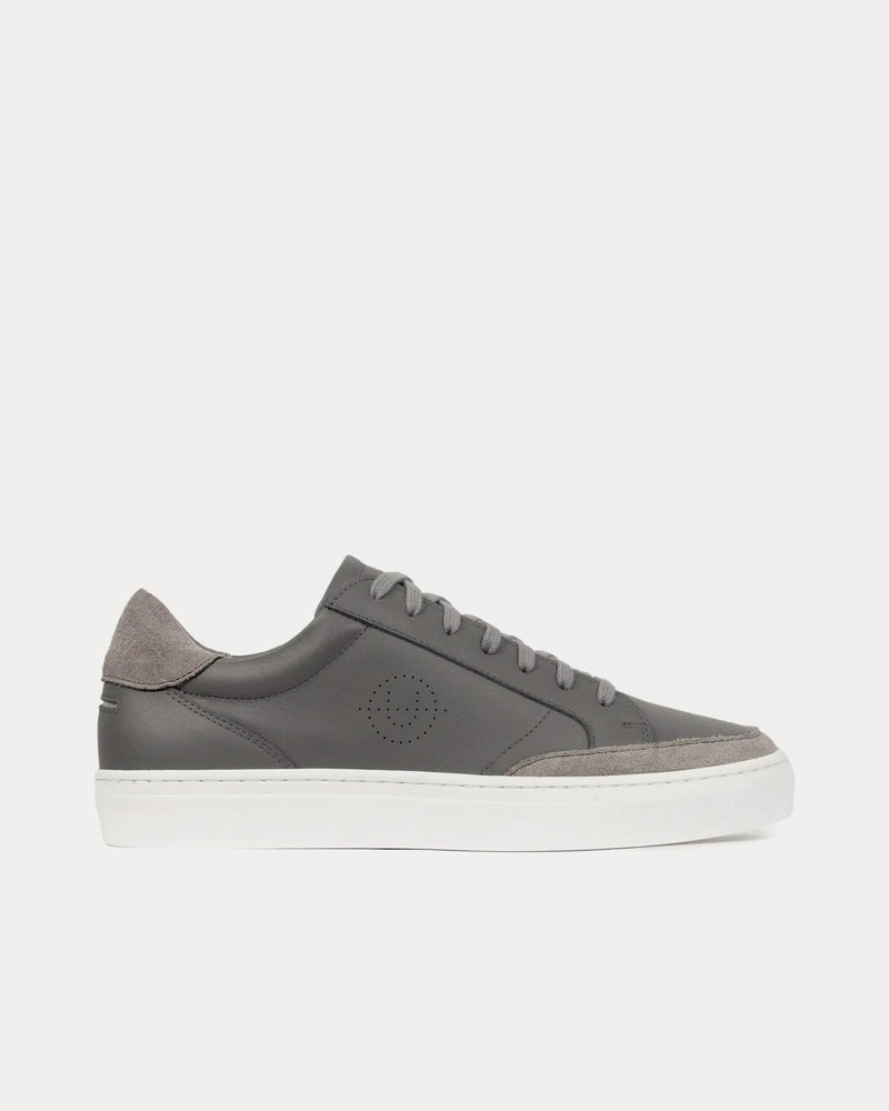 Unseen Footwear Helier Leather & Suede Grey / White Low Top Sneakers - 1