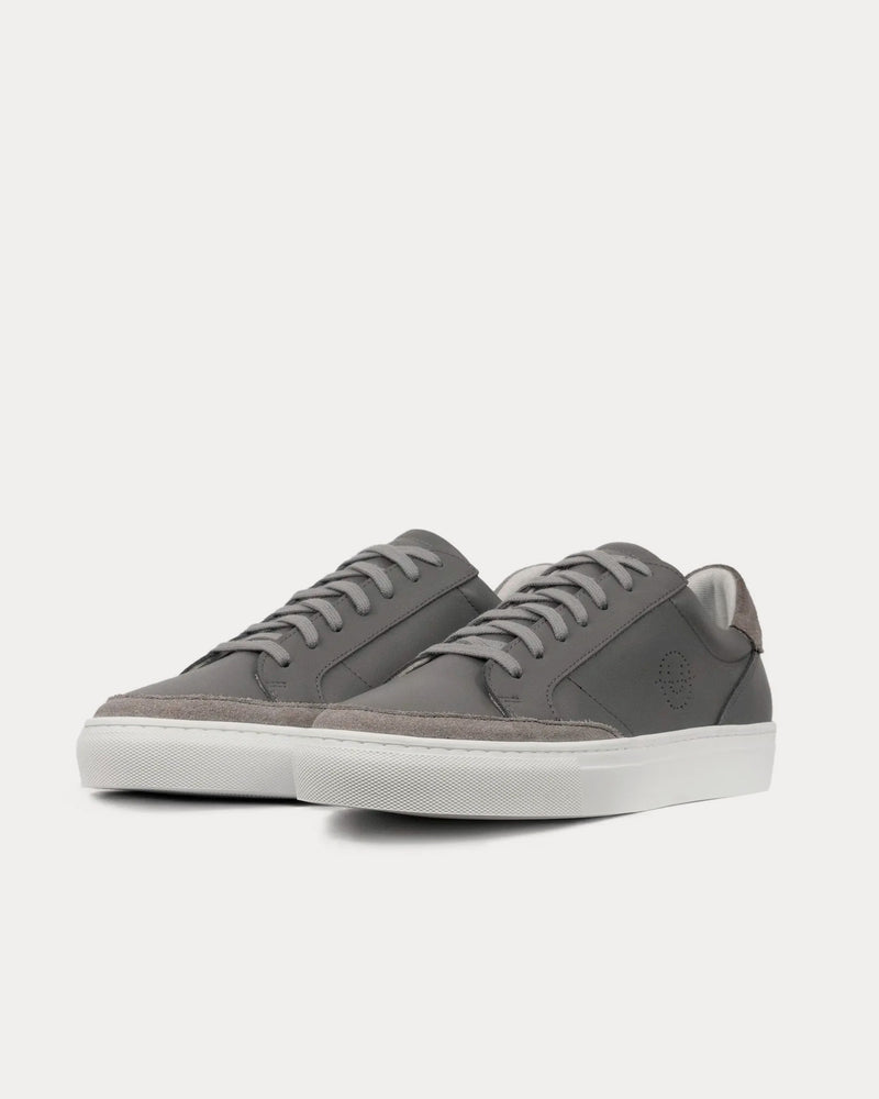 Unseen Footwear Helier Leather & Suede Grey / White Low Top Sneakers - 3