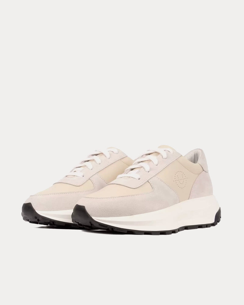 Unseen Footwear Trinity Leather & Suede Beige / Bone Low Top Sneakers - 3