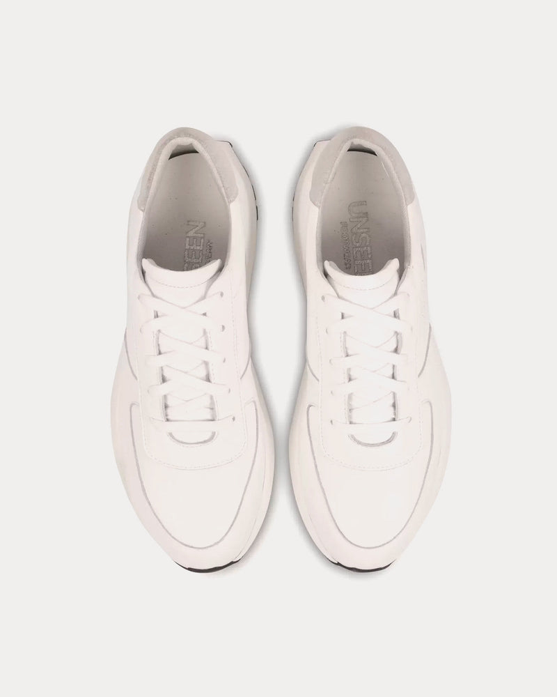 Unseen Footwear Trinity Leather & Suede White / Bone Low Top Sneakers - 2