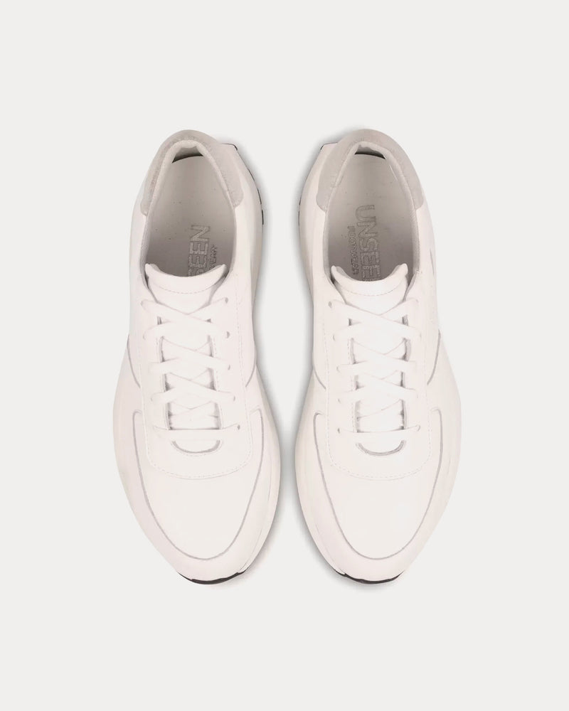 Unseen Footwear Trinity Leather & Suede White / Bone Low Top Sneakers - 2