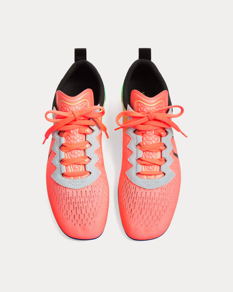 Valentino Chromathon Technical Fabric Neon Coral / Florescent Green / Black / Grey Low Top Sneakers - 2