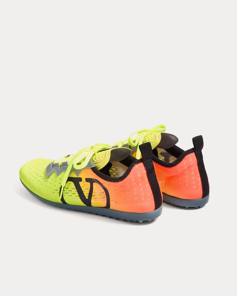 Valentino Chromathon Technical Fabric Lime / Orange Fluo / Black / Grey Low Top Sneakers - 3