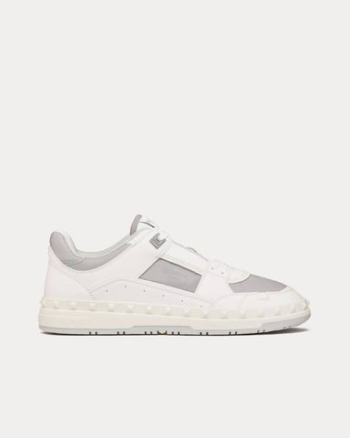 Valentino Freedots Calfskin White / Pastel Grey Low Top Sneakers