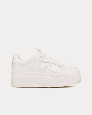 Valentino Freedots XL Calfskin Leather White Low Top Sneakers