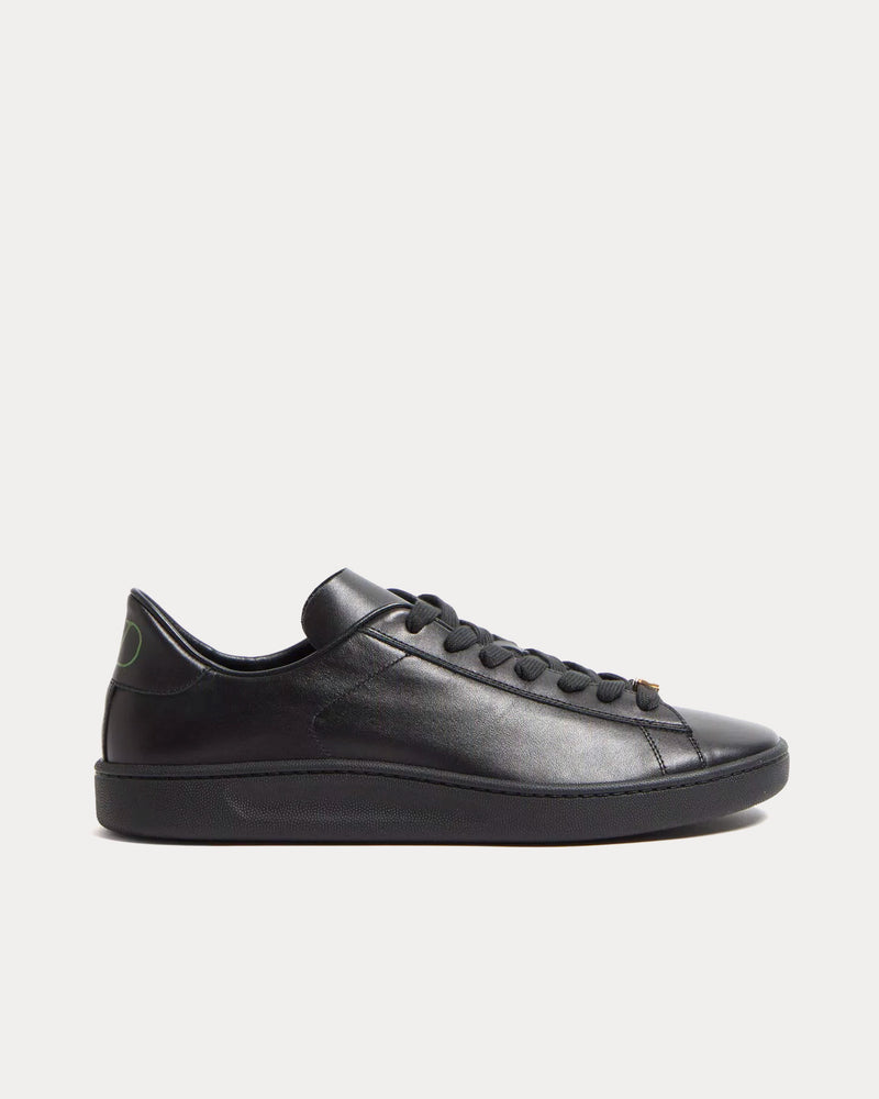 Valentino Royco Nappa Calfskin Black Low Top Sneakers - 1