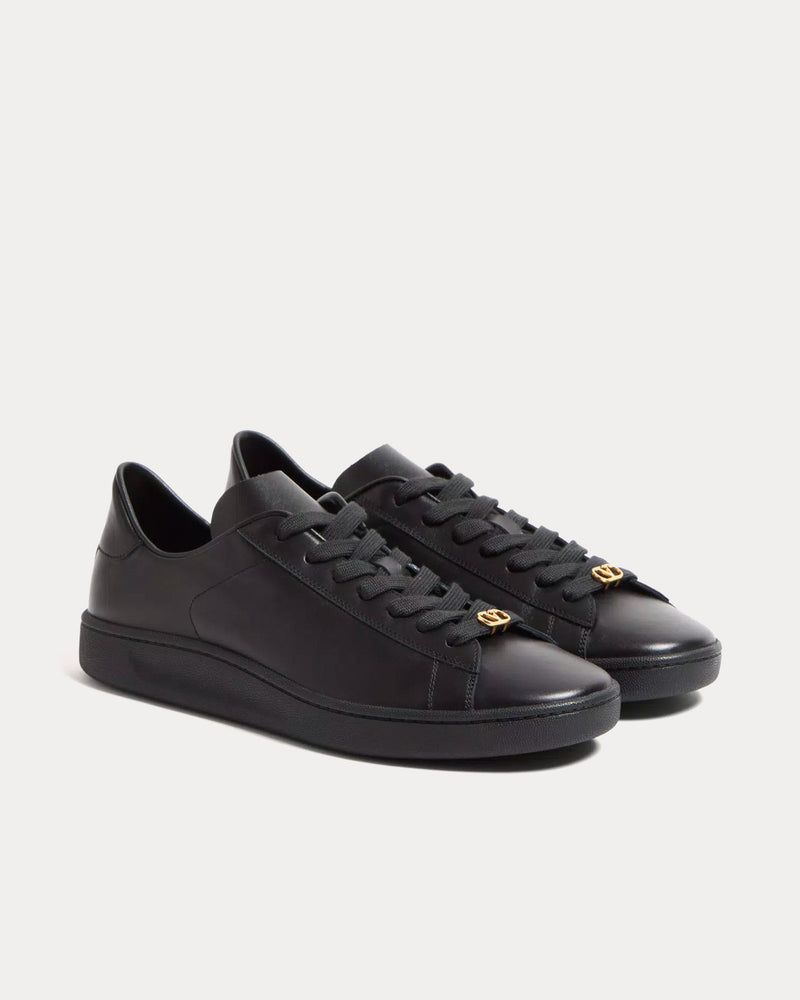 Valentino Royco Nappa Calfskin Black Low Top Sneakers - 3