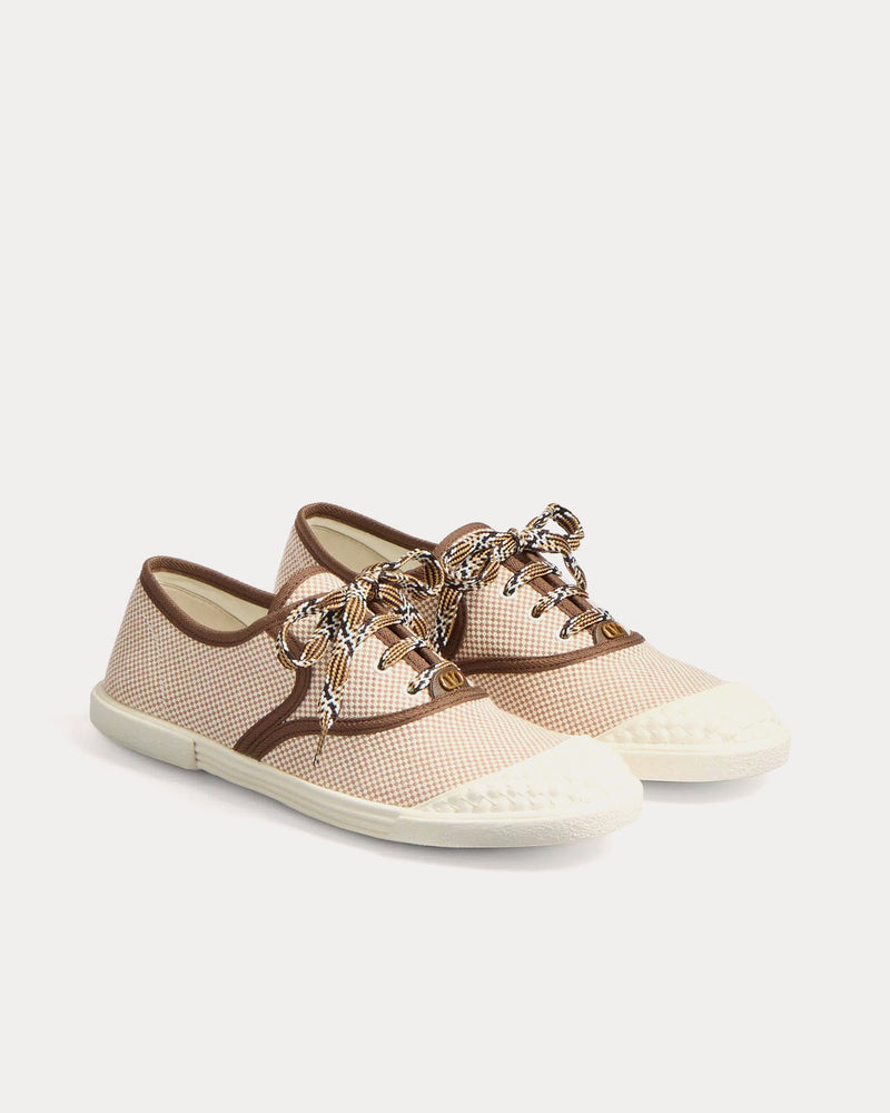 Valentino Bay By Bay Canvas Tobacco Low Top Sneakers - 3