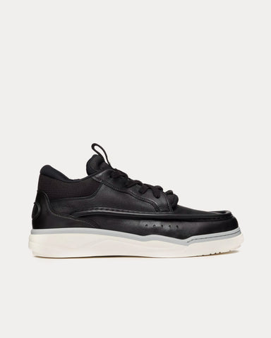 Valentino Runboot Calfskin Leather Black Mid Top Sneakers