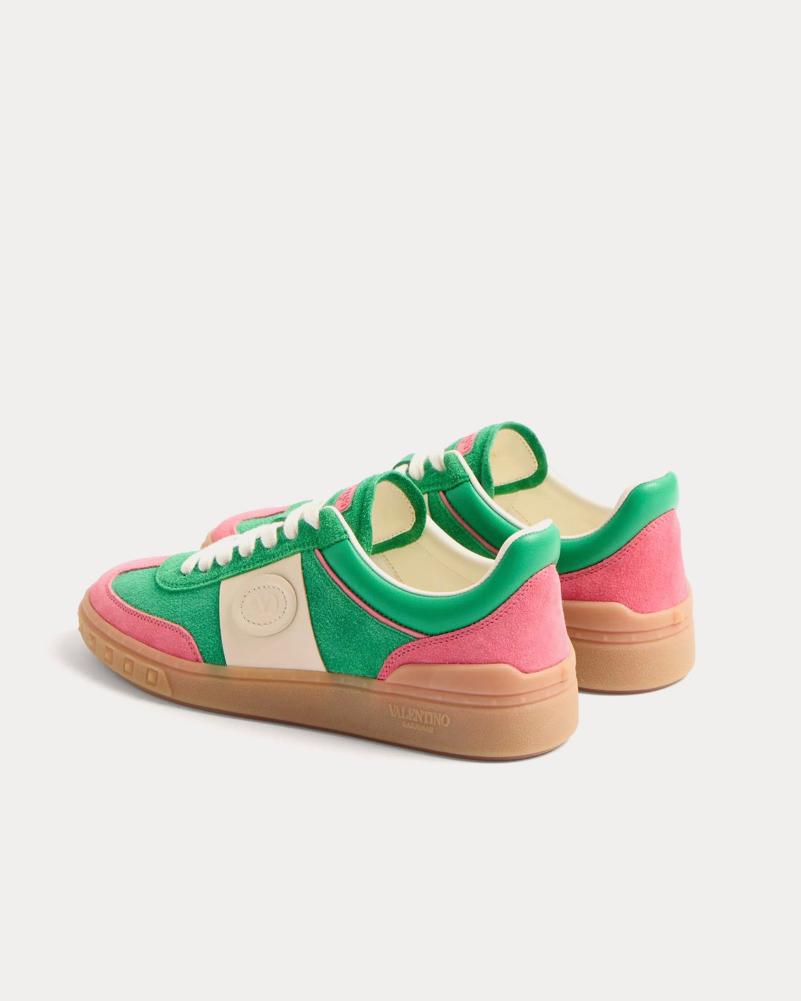 Valentino Upvillage Crosta Sweet Pink / Green / Glace Low Top Sneakers - 3