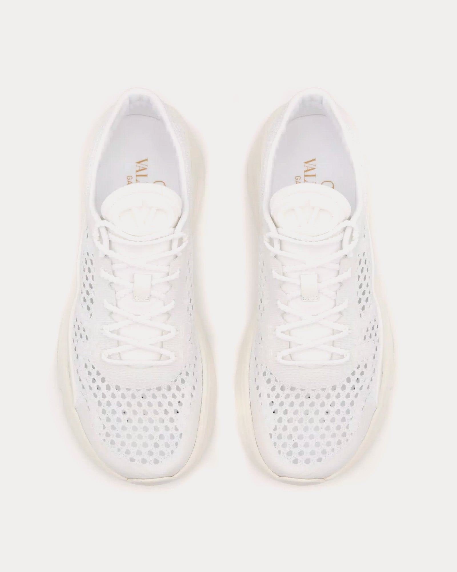 Valentino True Actress Mesh White Low Top Sneakers - 2