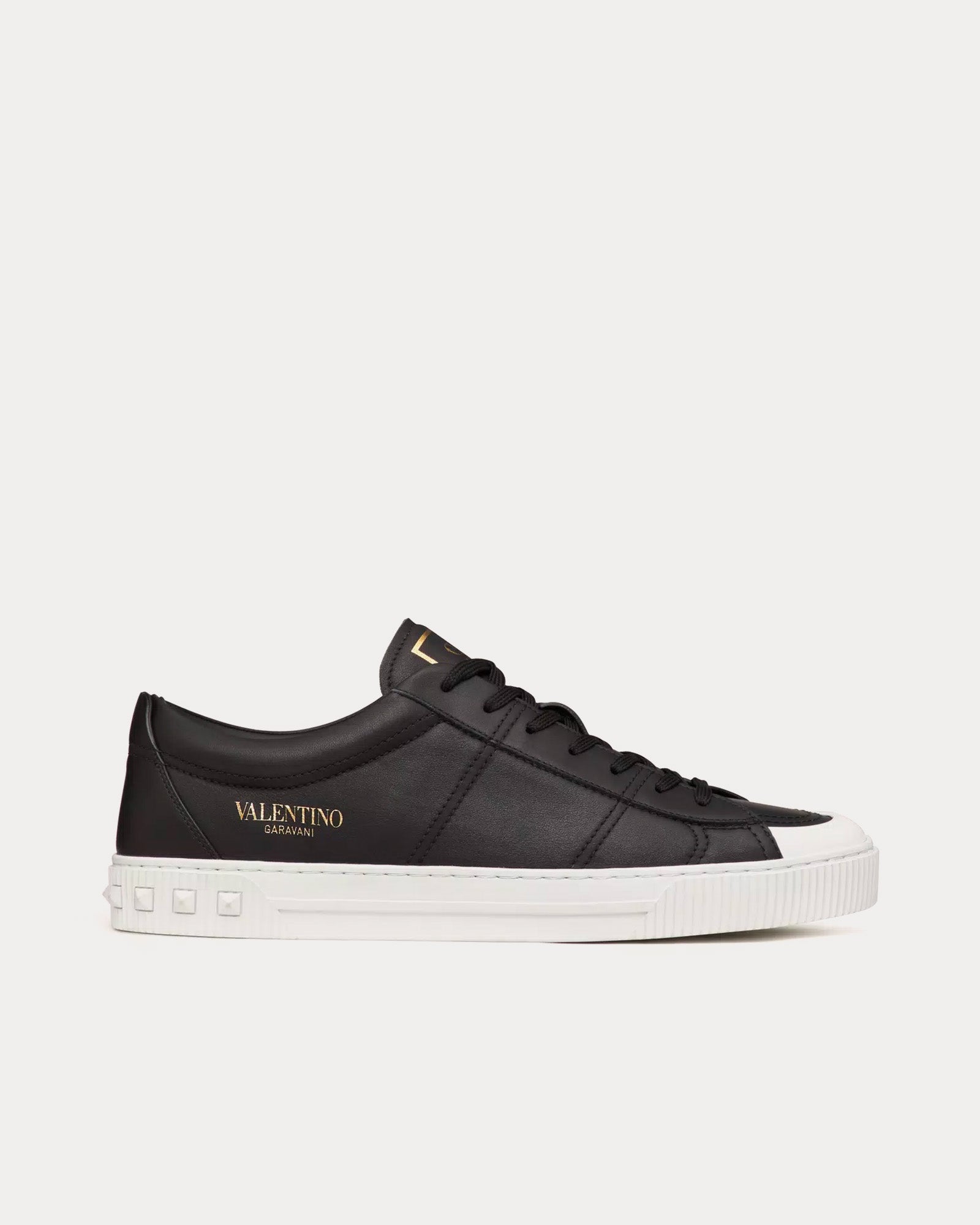 Valentino Cityplanet Calfskin Black Low Top Sneakers - 1