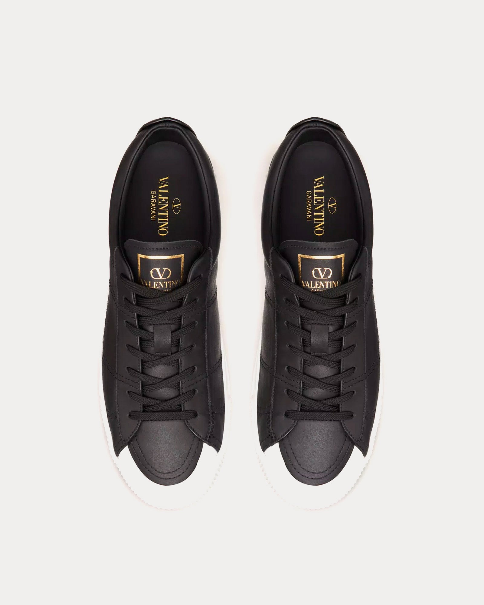 Valentino Cityplanet Calfskin Black Low Top Sneakers - 2