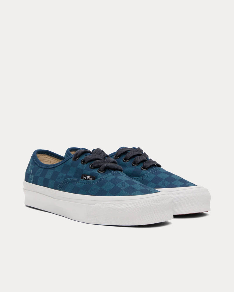 Vans OG Authentic LX Navy Check Low Top Sneakers - 2