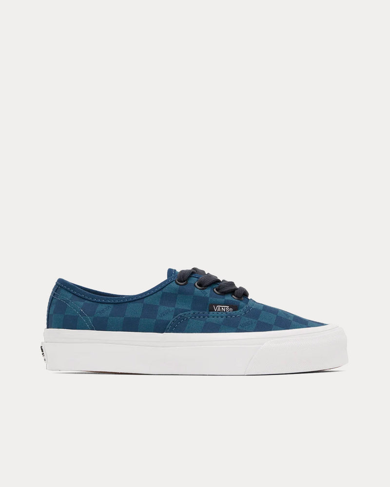 Vans OG Authentic LX Navy Check Low Top Sneakers - 1