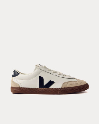 Veja Volley Leather White / Nautico Bark Low Top Sneakers