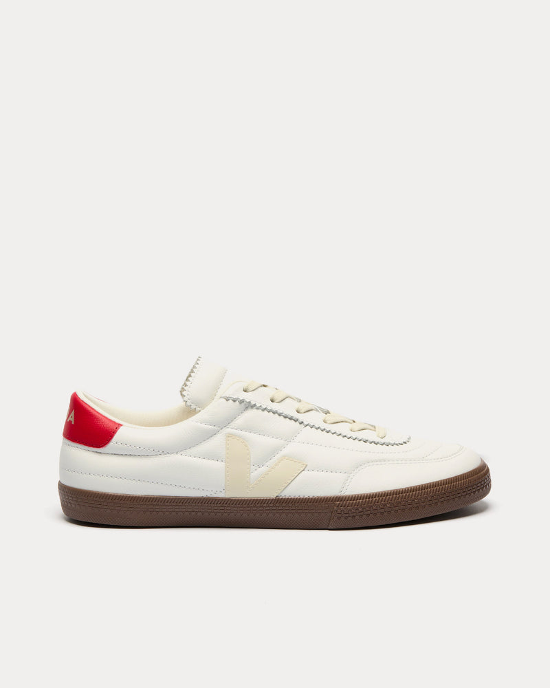 Veja Panenka Leather White / Pierre / Pekin Bark Low Top Sneakers - 1