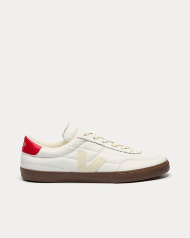 Veja Panenka Leather White / Pierre / Pekin Bark Low Top Sneakers