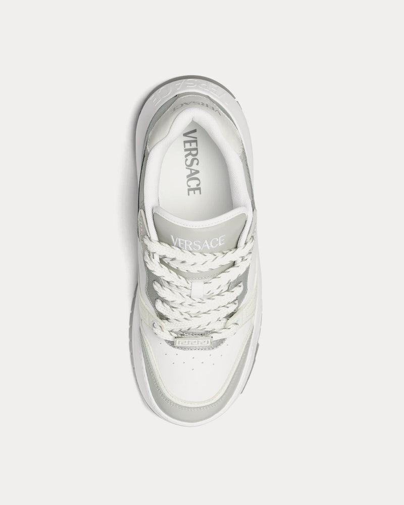 Versace Odissea Leather Grey / White Low Top Sneakers - 2