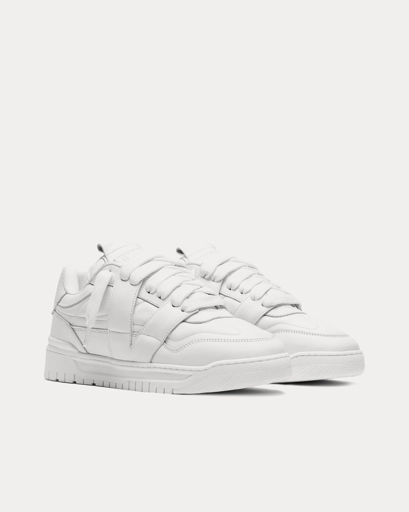 Vicinity Vortex Leather White Low Top Sneakers - 2