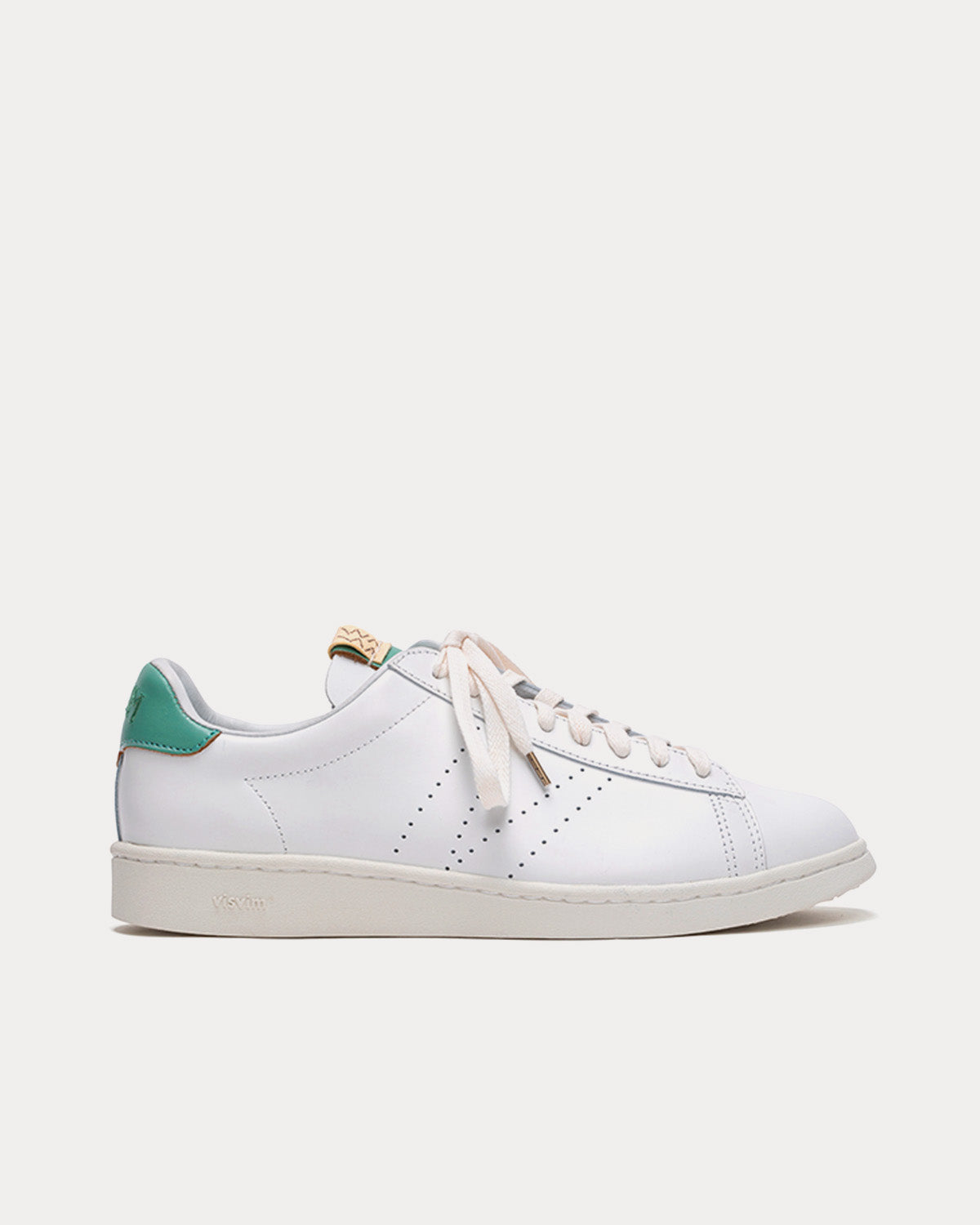 Visvim Corda Folk White / Light Green Low Top Sneakers - 1