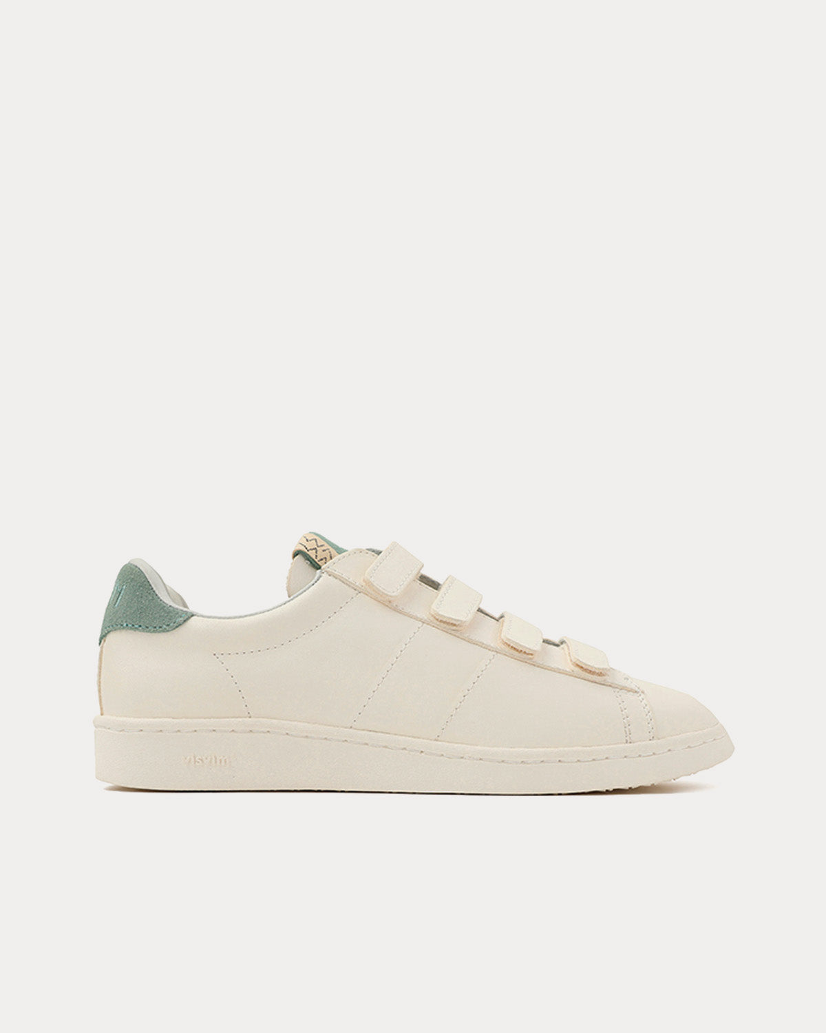 Visvim Corda Lo-Folk White / Light Green Low Top Sneakers - 1