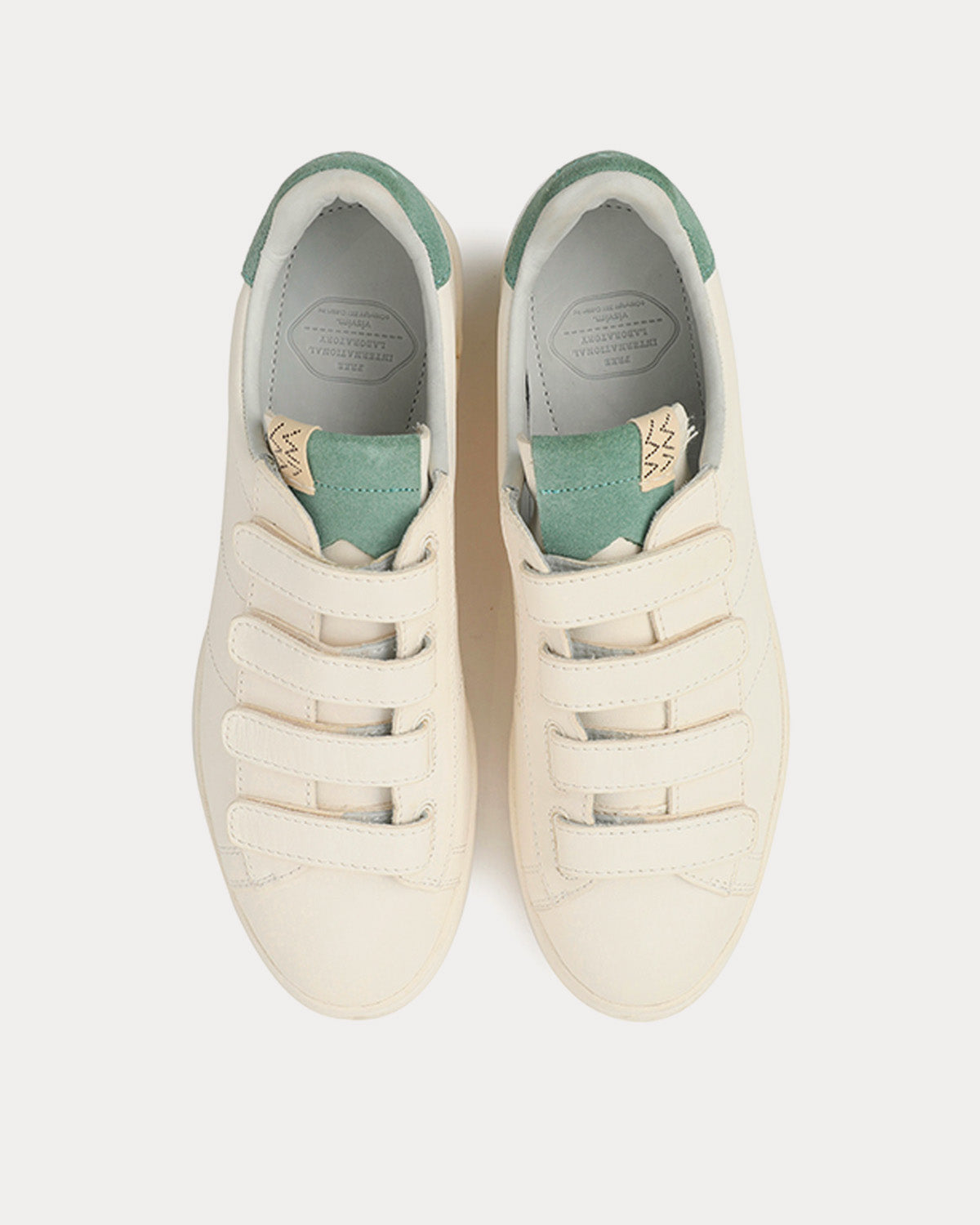 Visvim Corda Lo-Folk White / Light Green Low Top Sneakers - 2