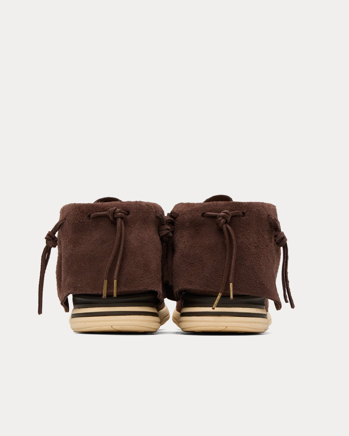 Visvim FBT Lhamo-Folk Dark Brown Low Top Sneakers - 3