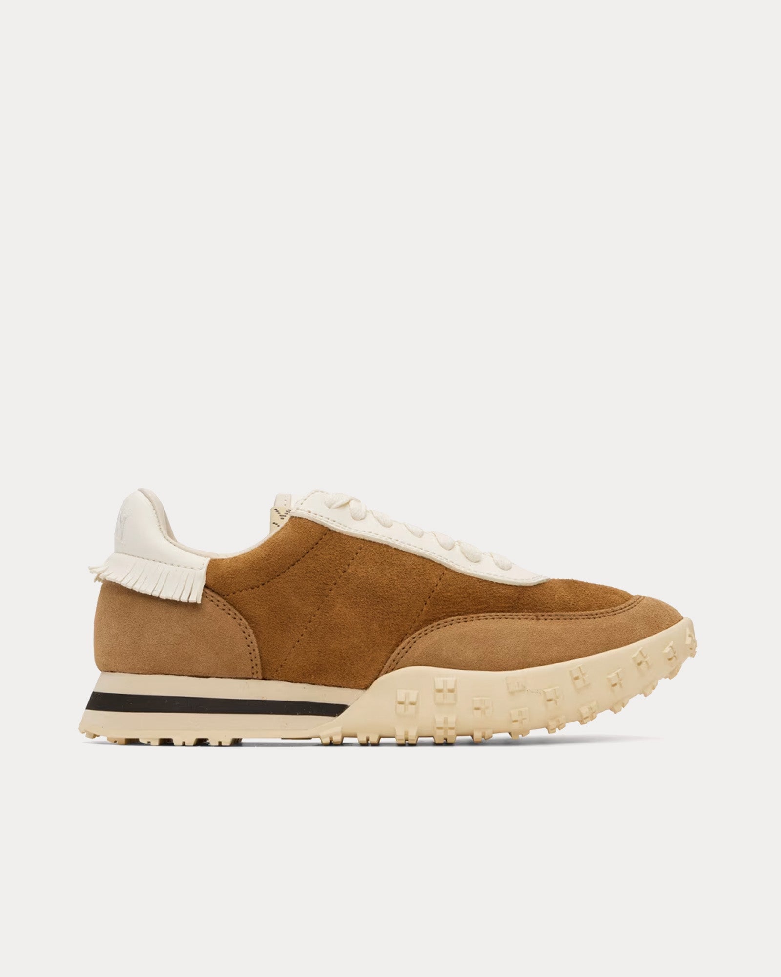 Visvim Hospoa Runner Suede Light Brown Low Top Sneakers - 1