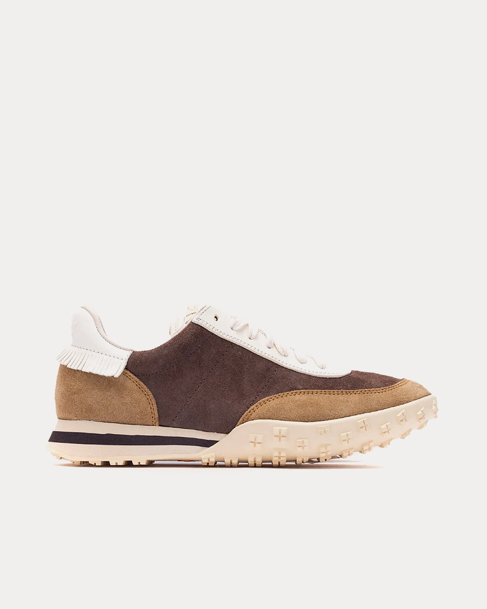 Visvim Hospoa Runner Suede Dark Brown Low Top Sneakers - Sneak in Peace