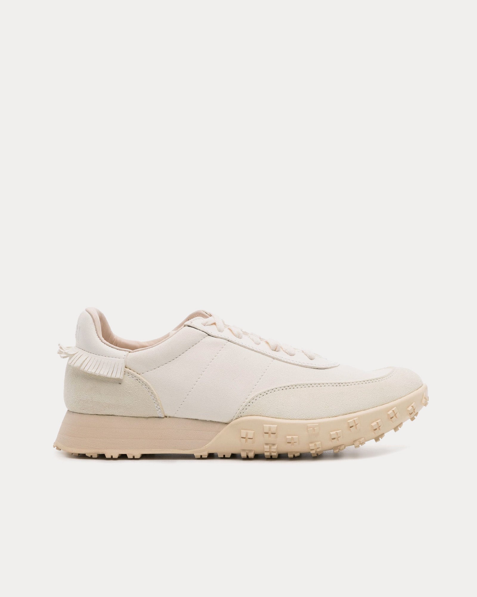 Visvim Hospoa Runner Suede White Low Top Sneakers - 1