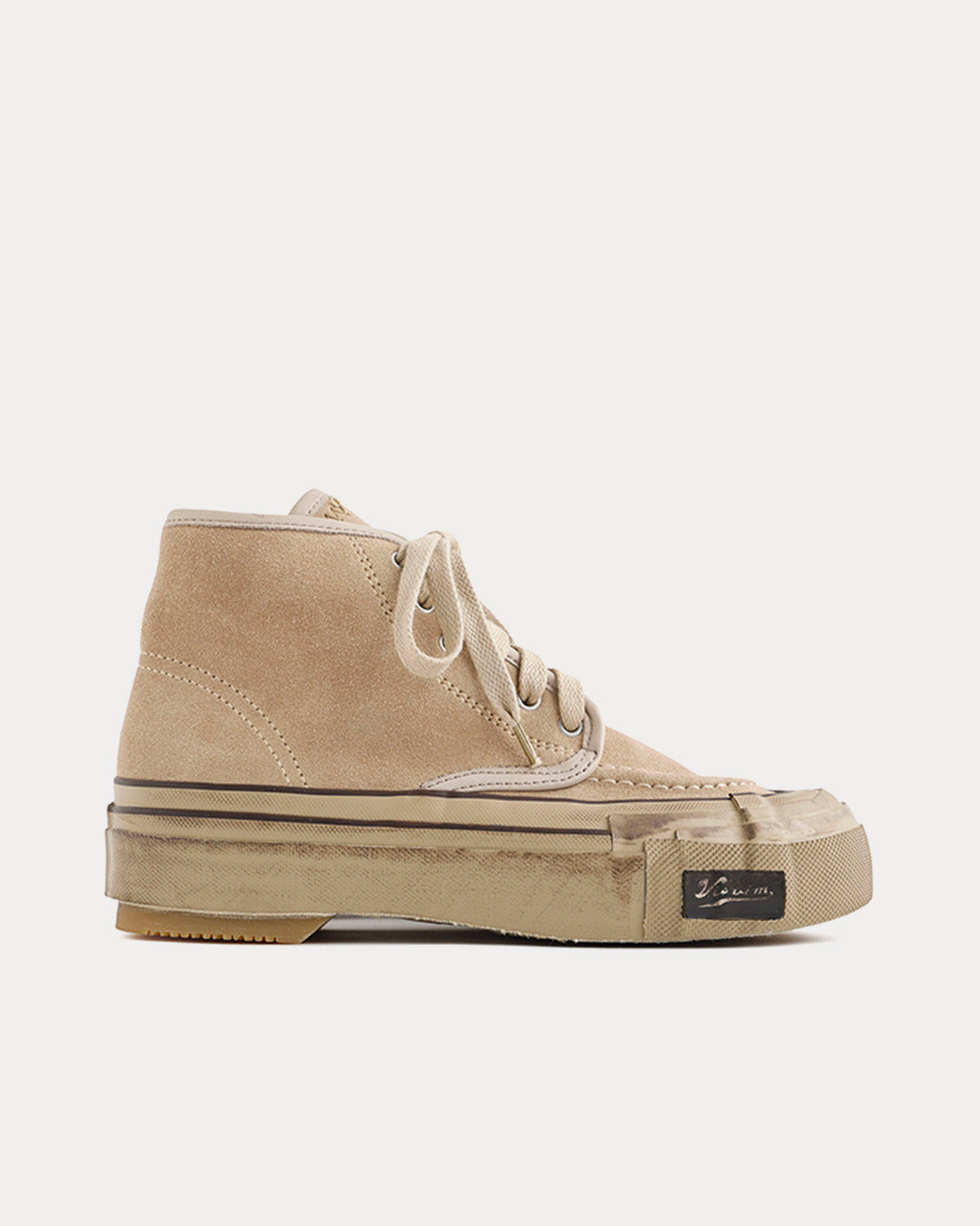 Visvim Liskamm G.Patten-Folk W Beige High Top Sneakers - 1