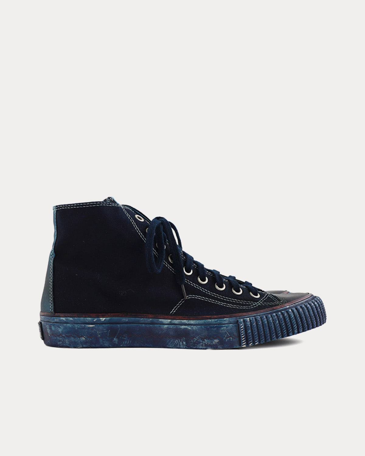 Visvim Skagway Hi Canvas N.D Indigo High Top Sneakers - 1