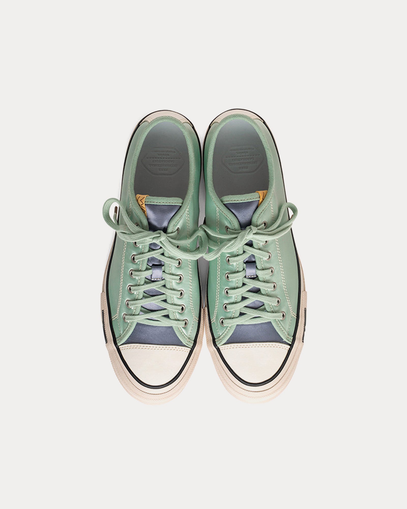 Visvim Skagway Lo Rayon Satin Green Low Top Sneakers - 2