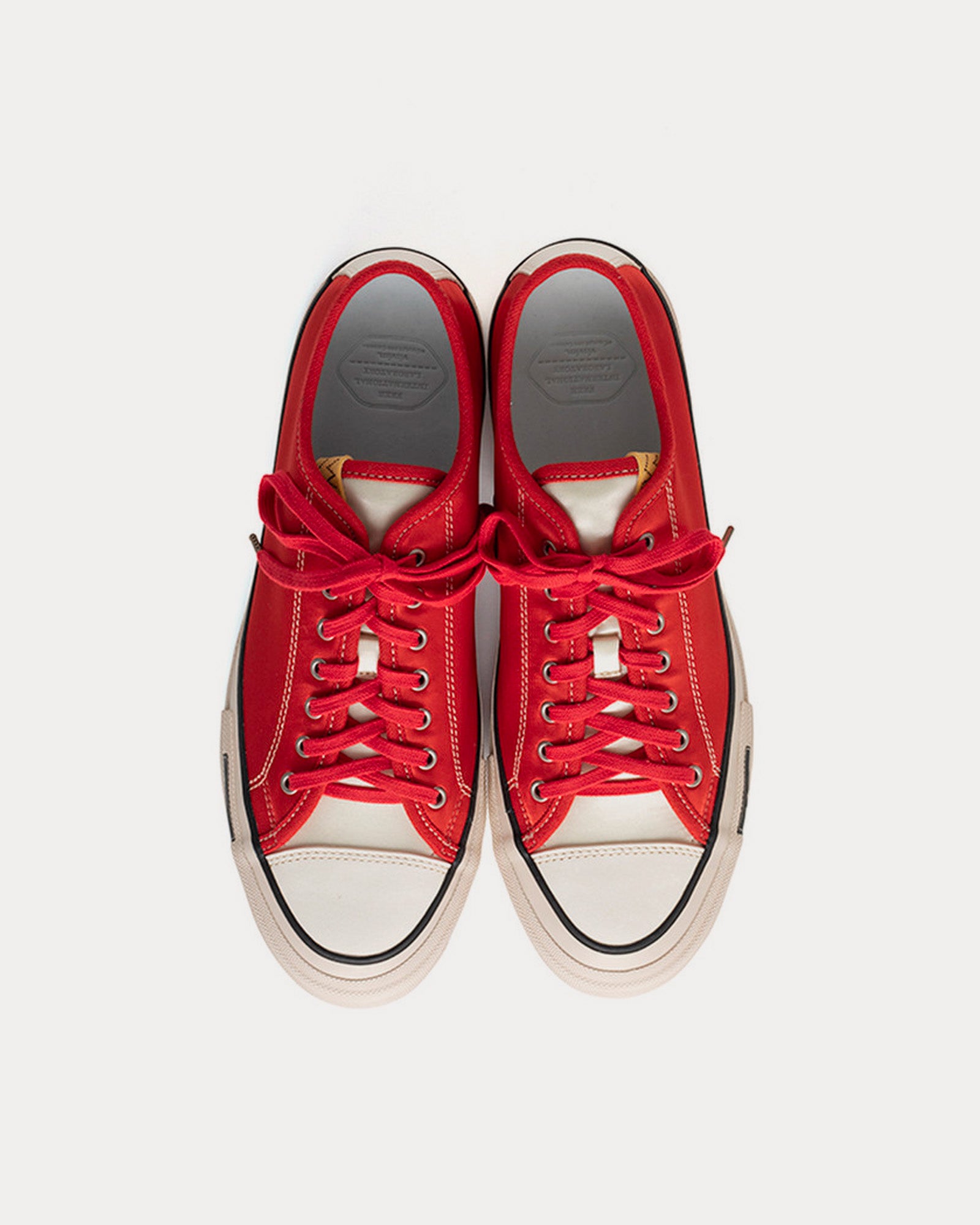 Visvim Skagway Lo Rayon Satin Red Low Top Sneakers - 2