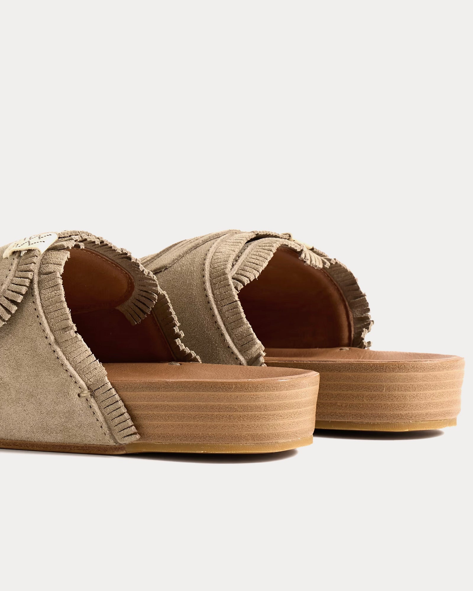 Visvim Christo Shaman-Folk Taupe Sandals - 2